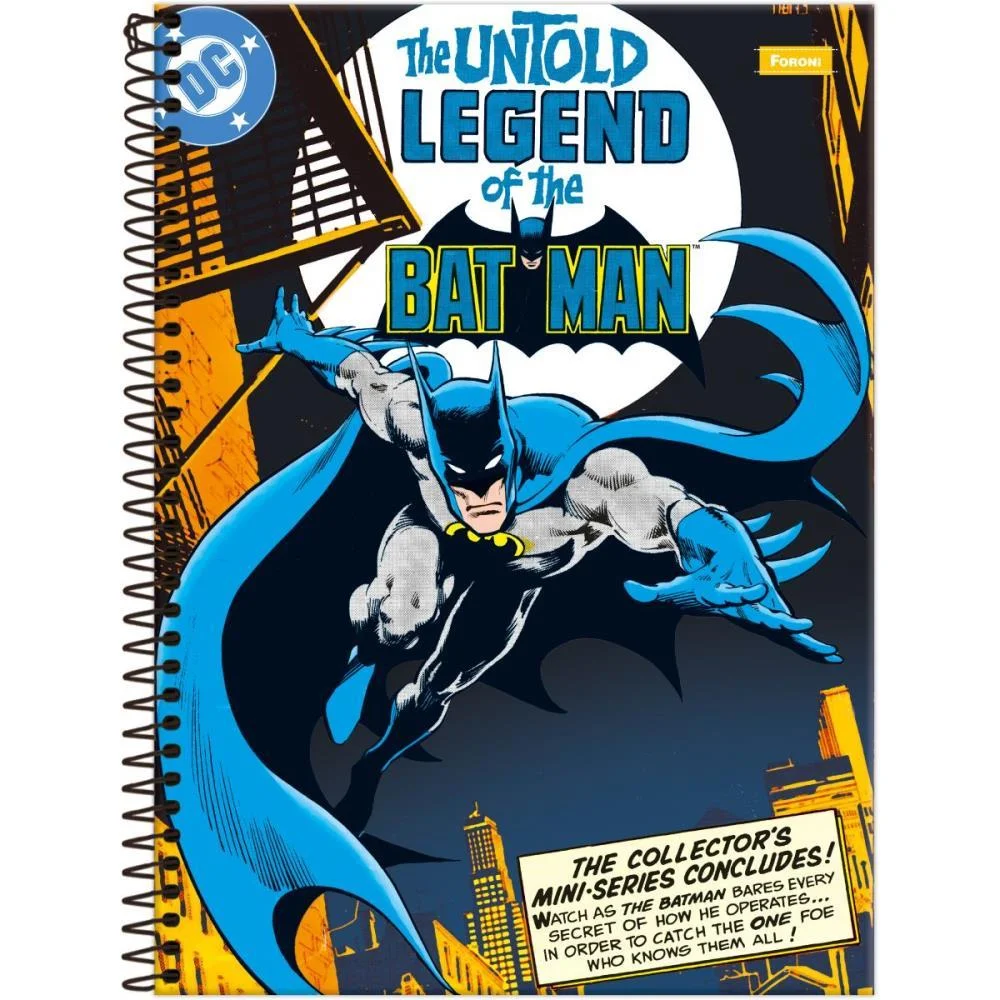 CADERNO 01X1 CAPA DURA BATMAN FIT 80FLS FORONI (PCT.C/04) - imagem 3
