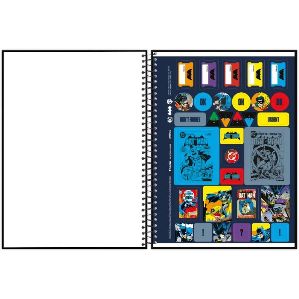 CADERNO 01X1 CAPA DURA BATMAN FIT 80FLS FORONI (PCT.C/04) - imagem 6