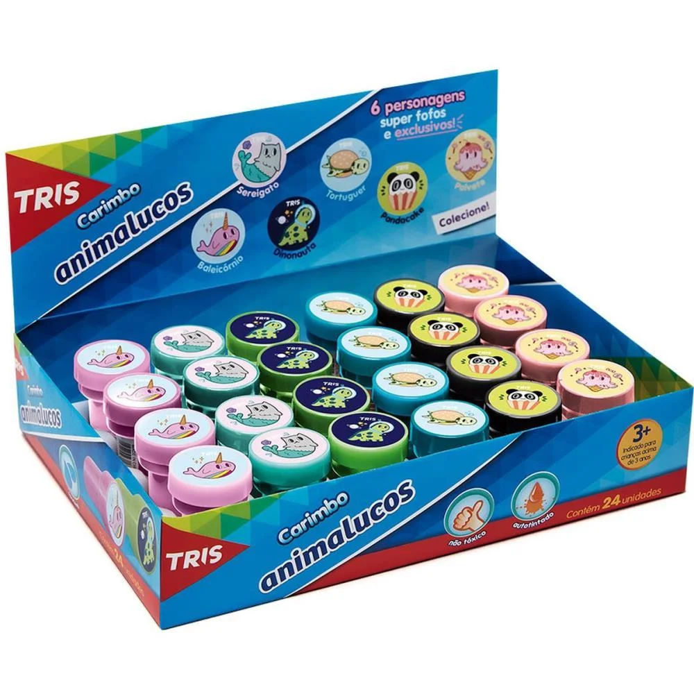 CARIMBO PEDAGOGICO ANIMALUCOS 06 MODELOS SORTIDOS SUMMIT (DP.C/24) - imagem 2