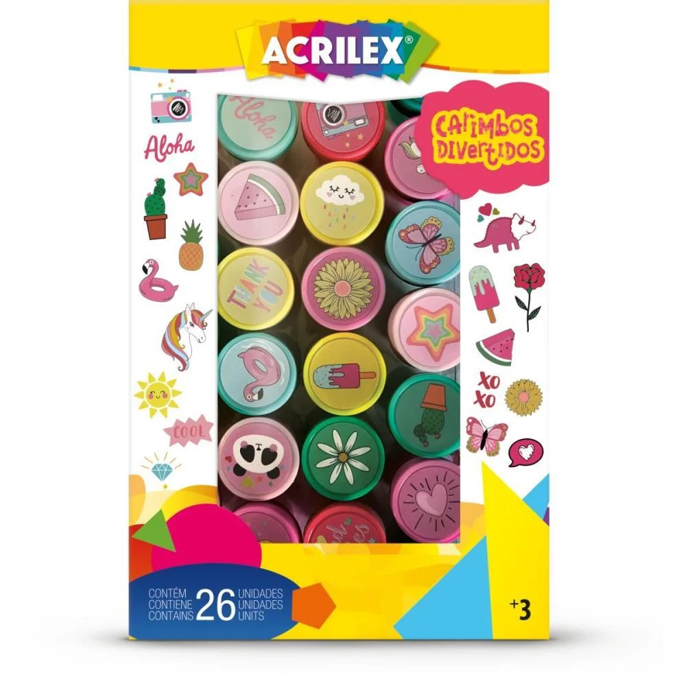 CARIMBO PEDAGOGICO DECORATIVO SORTIDO ACRILEX (CX.C/26) - imagem 2
