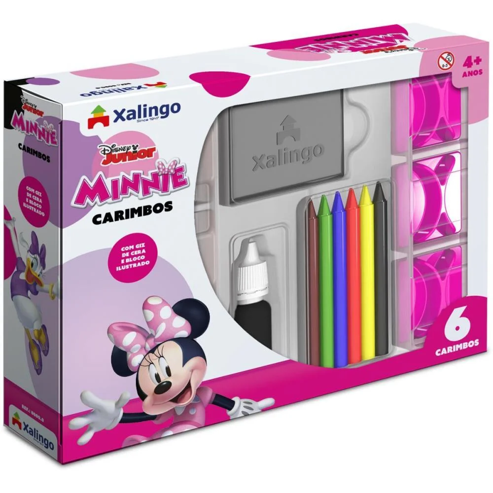 CARIMBO PEDAGOGICO MINNIE C/6UN +GIZ DE CERA XALINGO (UNIDADE) - imagem 4