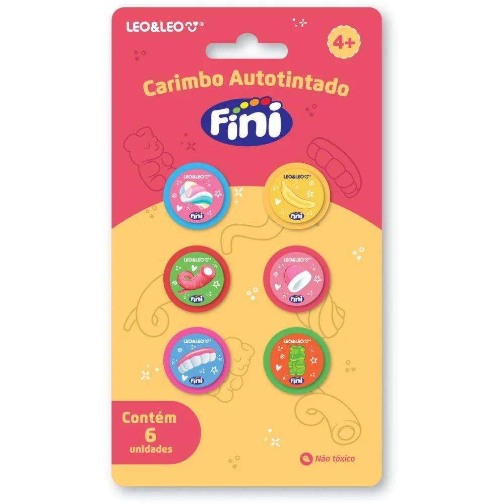 CARIMBO PEDAGOGICO FINI 6 MODELOS SORTIDOS LEONORA (BL.C/06) - imagem 2