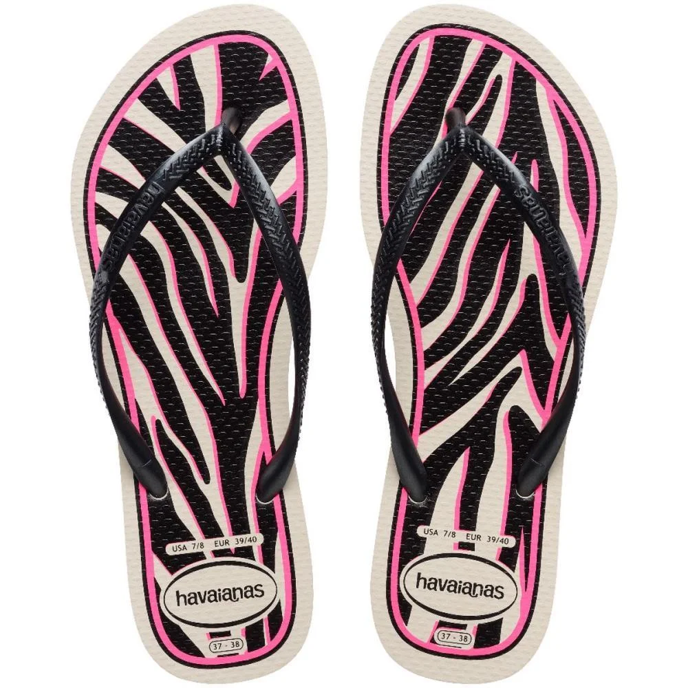 CHINELO HAVAIANAS FEMININO SLIM ANIMALS 37/8 BEGE PALHA HAVAIANAS (PAR) - imagem 6