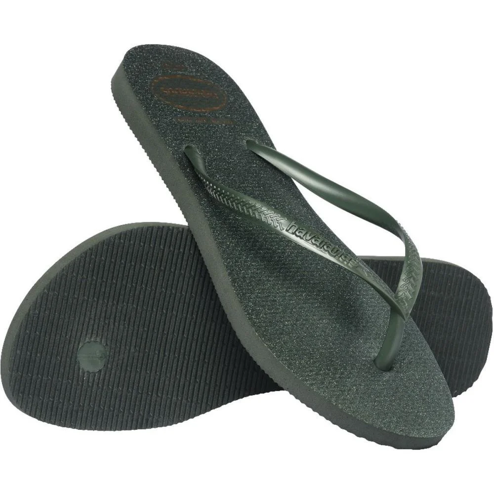CHINELO HAVAIANAS FEMININO SLIM GLOSS 35/6 VERDE OLIVE HAVAIANAS (PAR) - imagem 6