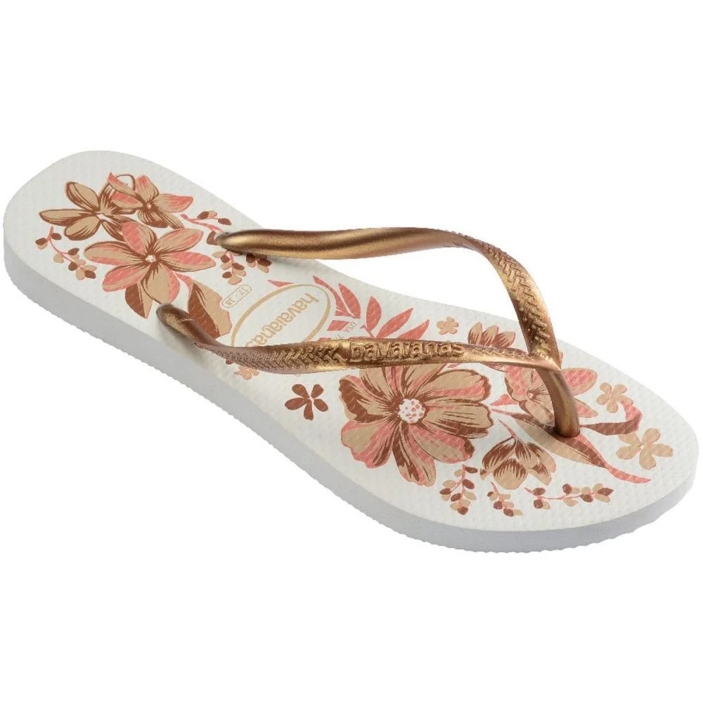 CHINELO HAVAIANAS FEMININO SLIM ORGANIC 35/6 BRANCO/OURO HAVAIANAS (PAR) - imagem 4