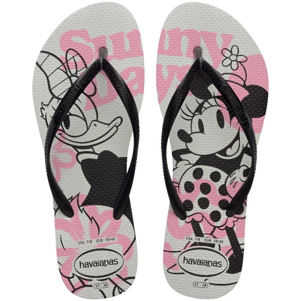 CHINELO HAVAIANAS FEMININO SLIM DISNEY 35/6 BRANCO/PRETO HAVAIANAS (PAR) - imagem 6