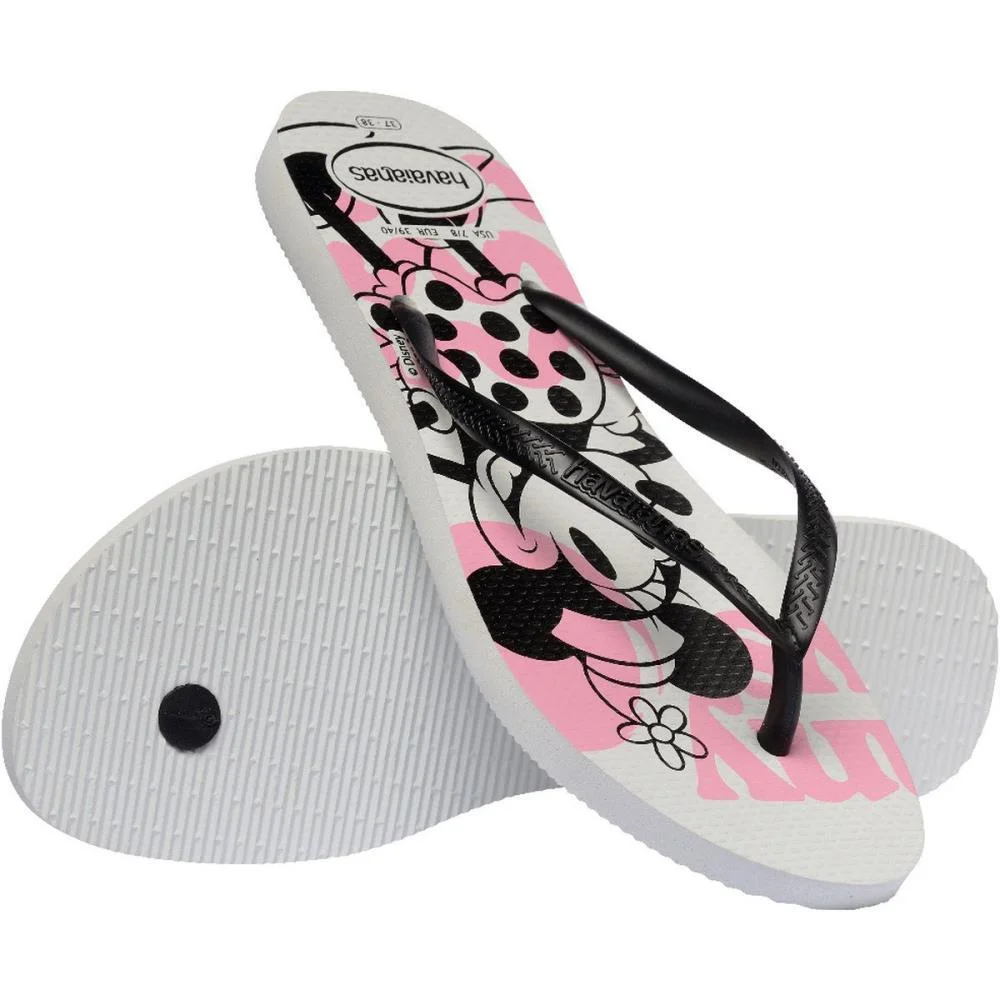CHINELO HAVAIANAS FEMININO SLIM DISNEY 39/0 BRANCO/PRETO HAVAIANAS (PAR) - imagem 5