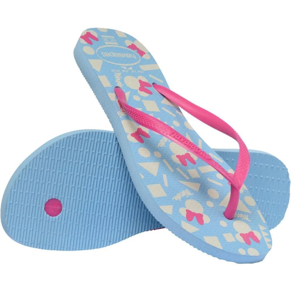 CHINELO HAVAIANAS FEMININO SLIM DISNEY 39/0 AZUL/ROSA HAVAIANAS (PAR) - imagem 5