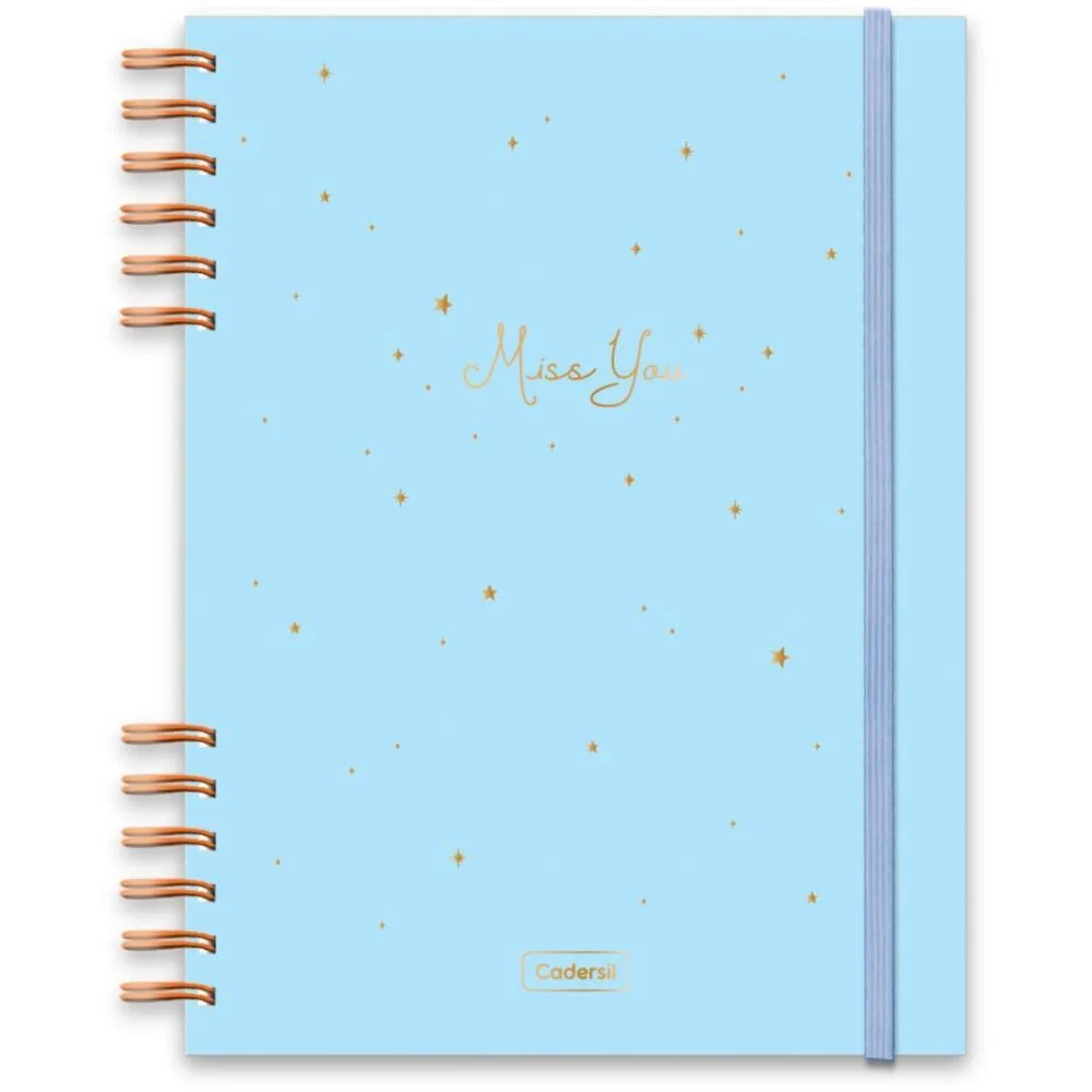 CADERNO 01X1 CP.DURA COLEGIAL MISS YOU C/ELAS E WIRE-O 80F(S CADERSIL (UNIDADE) - imagem 4