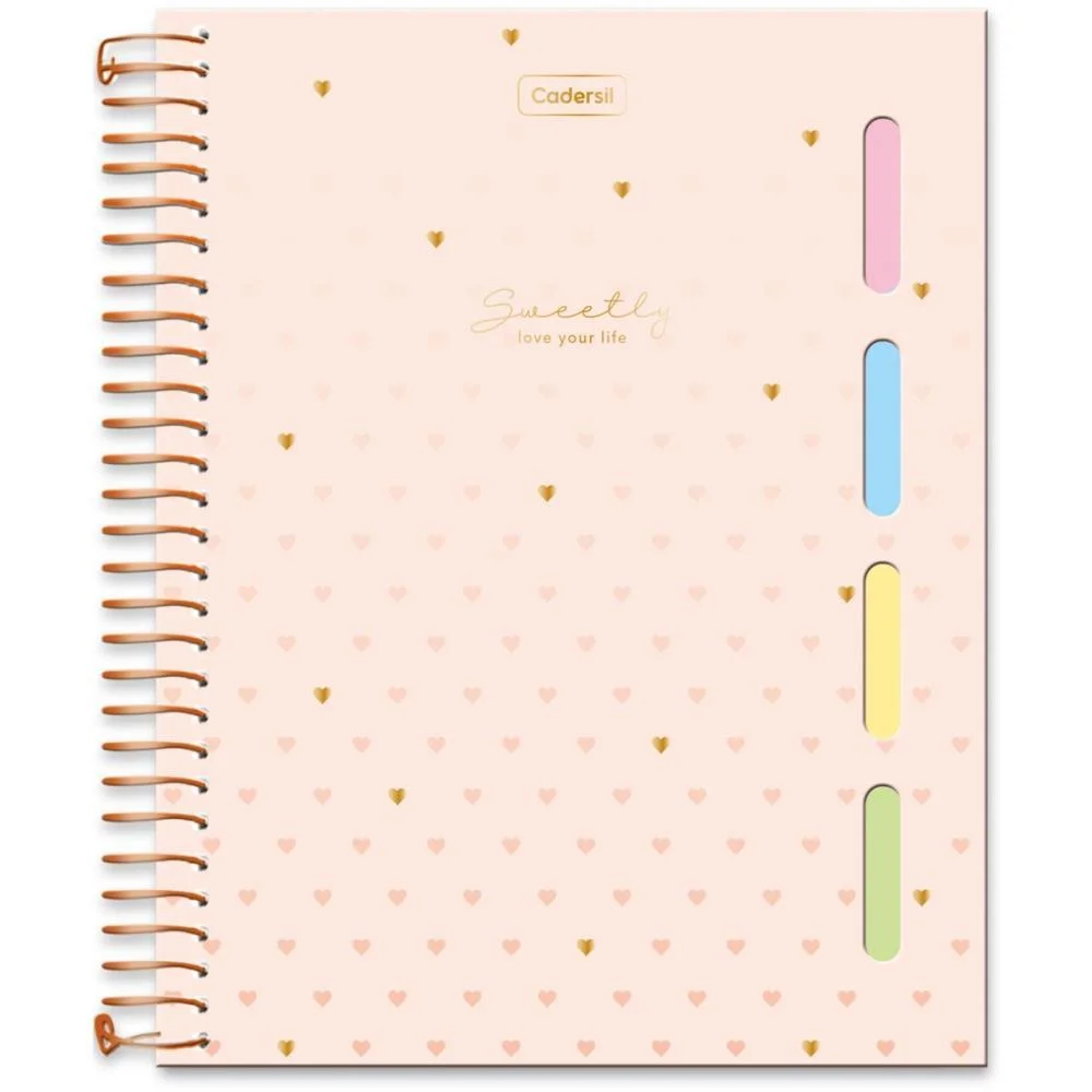 CADERNO 01X1 CP.DURA COLEGIAL SWEENTLY C/4 DIVISORIAS (S) CADERSIL (UNIDADE) - imagem 4