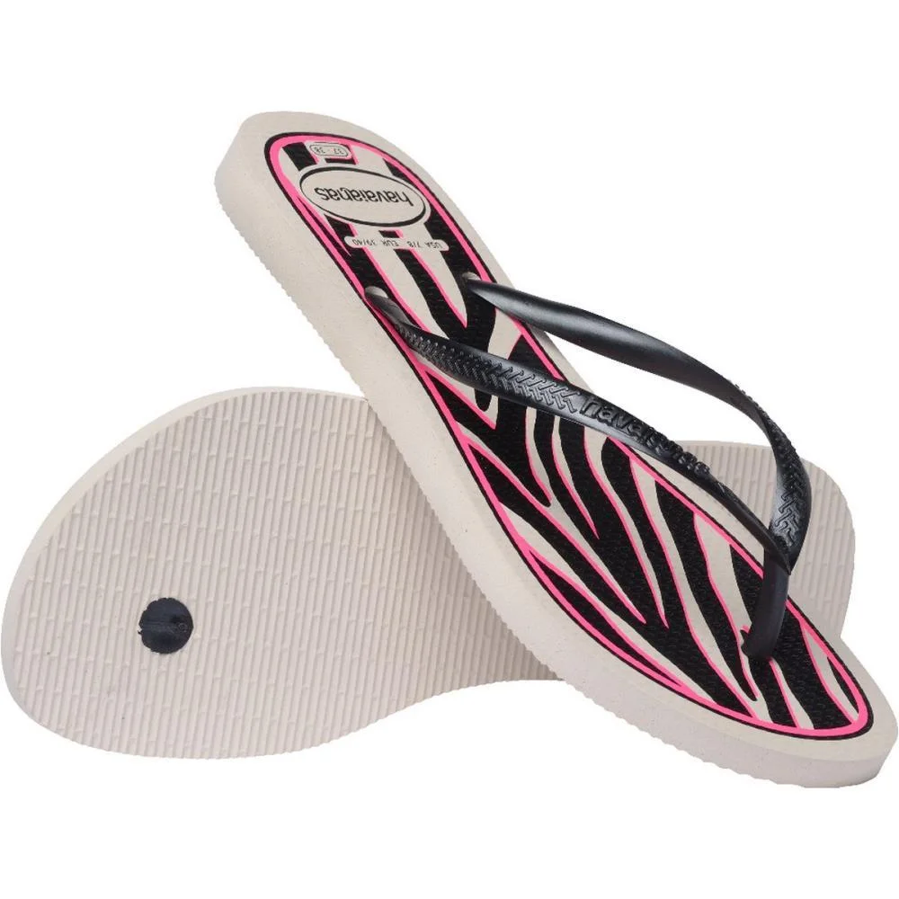 CHINELO HAVAIANAS FEMININO SLIM ANIMALS 35/6 BEGE PALHA HAVAIANAS (PAR) - imagem 5