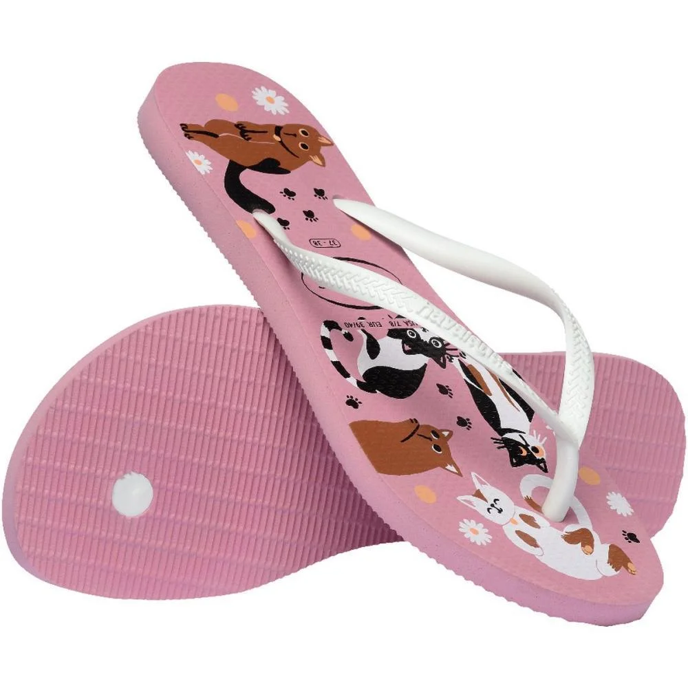 CHINELO HAVAIANAS FEMININO SLIM PETS 35/6 ROSA CHIFFON HAVAIANAS (PAR) - imagem 6
