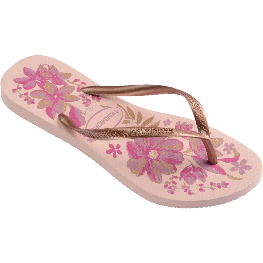 CHINELO HAVAIANAS FEMININO SLIM ORGANIC 35/6 ROSA/DOURADO HAVAIANAS (PAR) - imagem 4