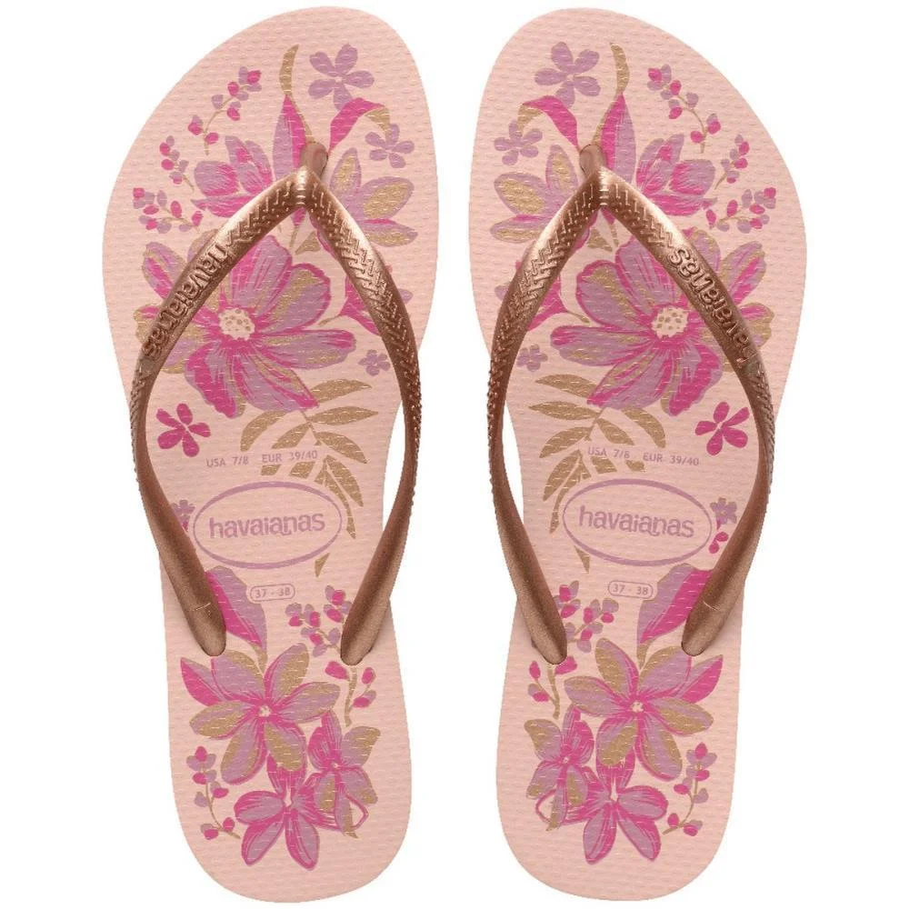 CHINELO HAVAIANAS FEMININO SLIM ORGANIC 39/0 ROSA/DOURADO HAVAIANAS (PAR) - imagem 3