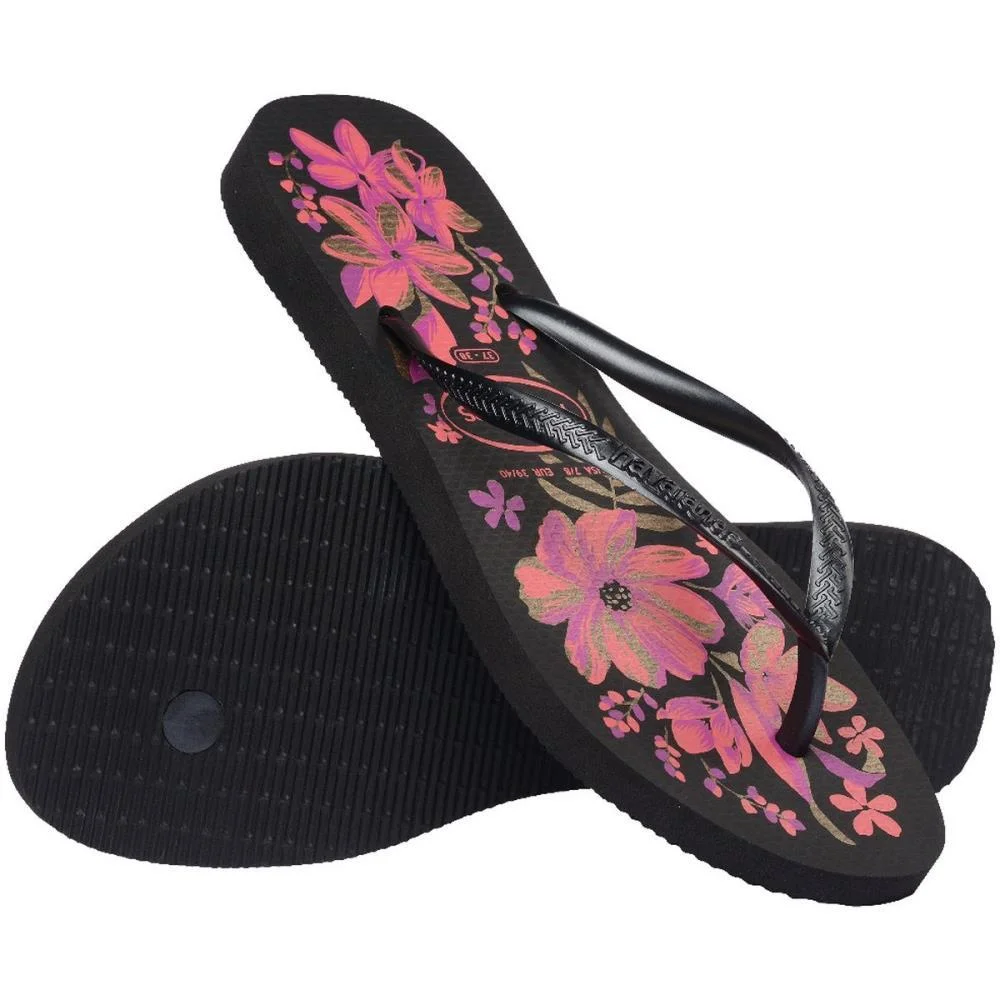 CHINELO HAVAIANAS FEMININO SLIM ORGANIC 37/8 PRETO/OURO HAVAIANAS (PAR) - imagem 6