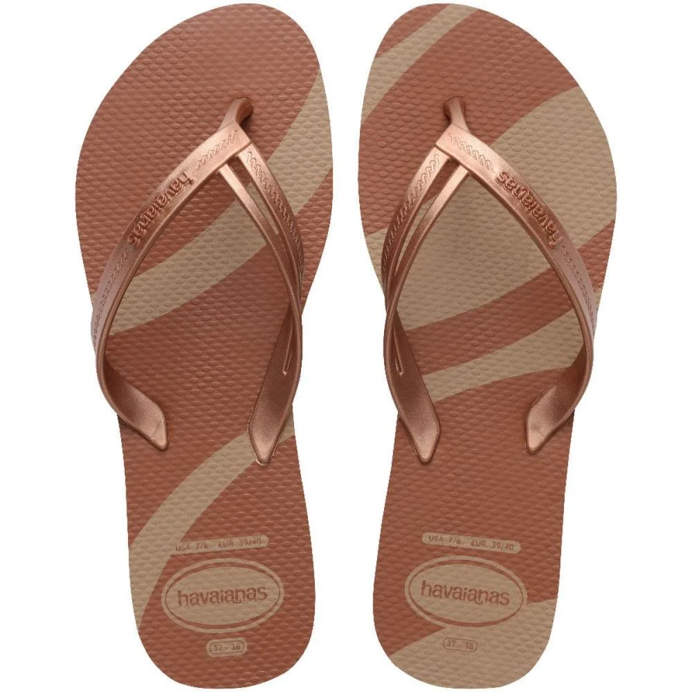 CHINELO HAVAIANAS FEMININO ELEGANCE PRINT 35/6 ROSE GOLD HAVAIANAS (PAR) - imagem 2