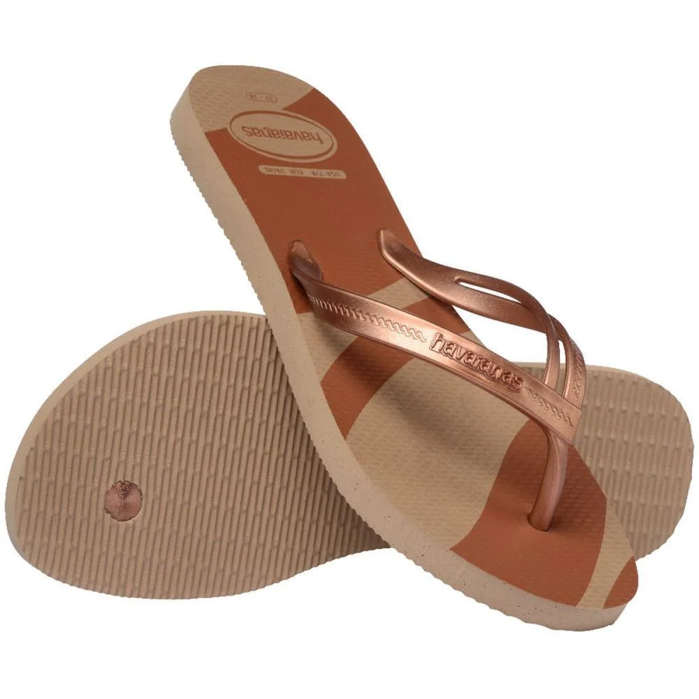 CHINELO HAVAIANAS FEMININO ELEGANCE PRINT 35/6 ROSE GOLD HAVAIANAS (PAR) - imagem 5