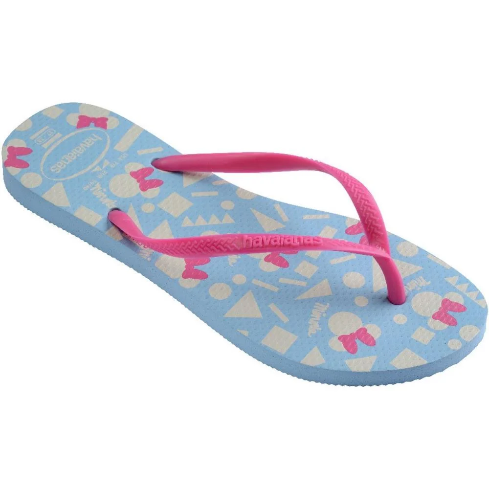 CHINELO HAVAIANAS INFANTIL SLIM DISNEY 27/8 AZUL/ROSA HAVAIANAS (PAR) - imagem 3