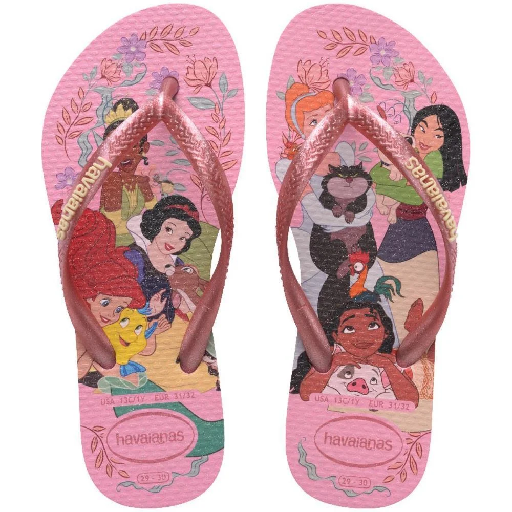 CHINELO HAVAIANAS INFANTIL PRINCESAS SLIM KIDS 27/8 ROSA HAVAIANAS (PAR) - imagem 2