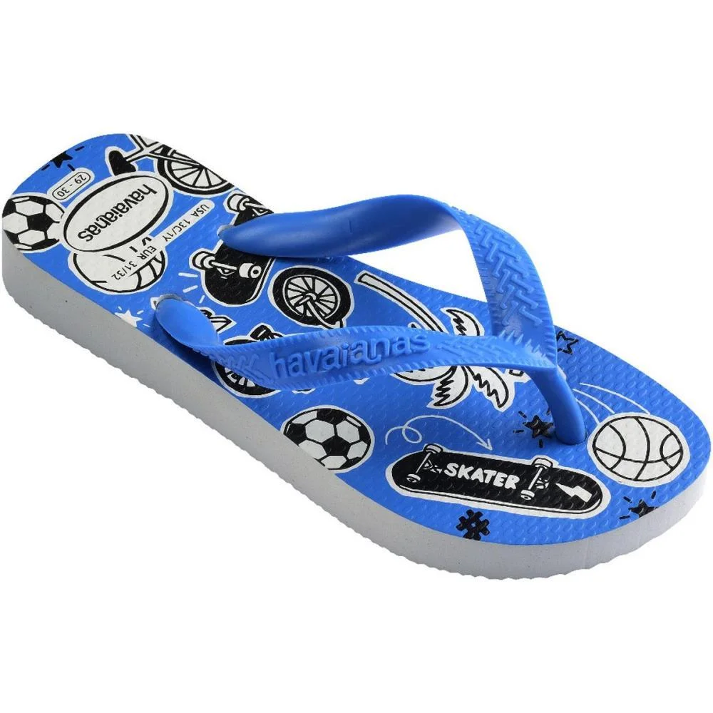 CHINELO HAVAIANAS INFANTIL KIDS ATHLETIC 33/4 BRANCO/AZUL HAVAIANAS (PAR) - imagem 3