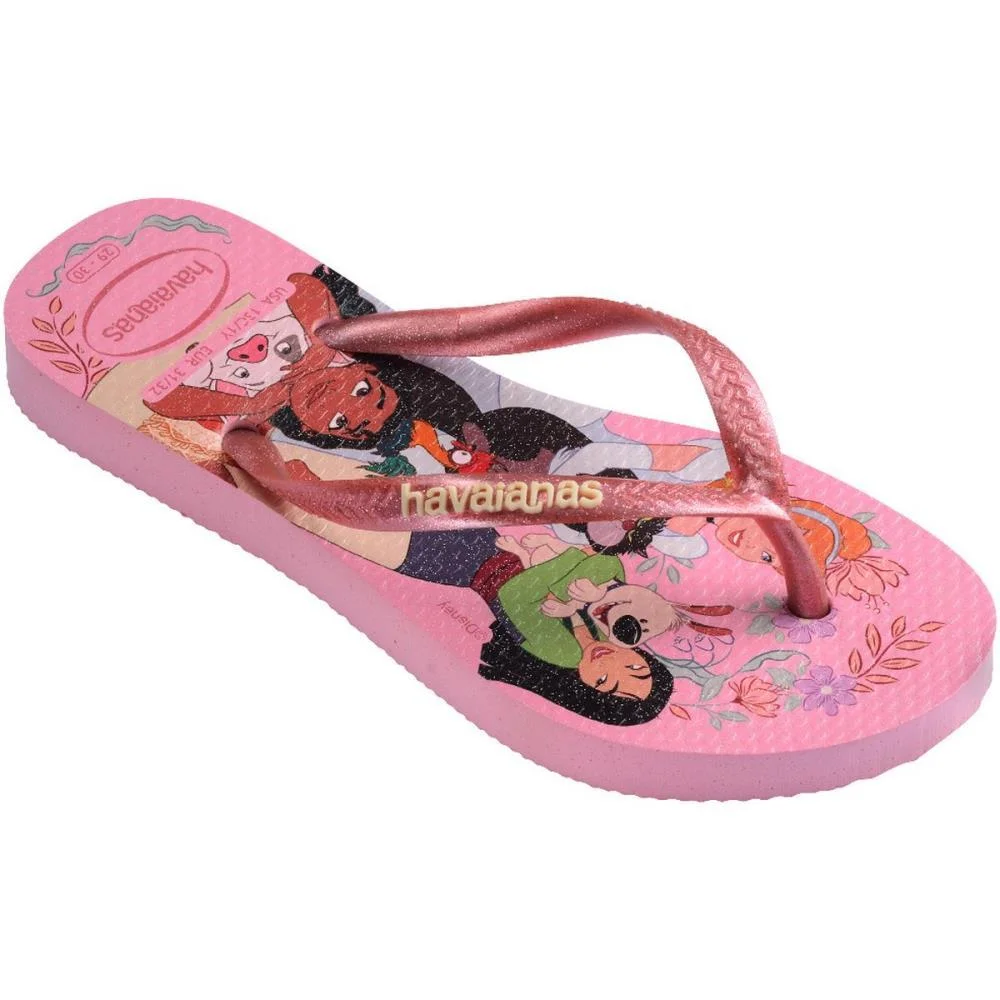 CHINELO HAVAIANAS INFANTIL PRINCESAS SLIM KIDS 31/2 ROSA HAVAIANAS (PAR) - imagem 3