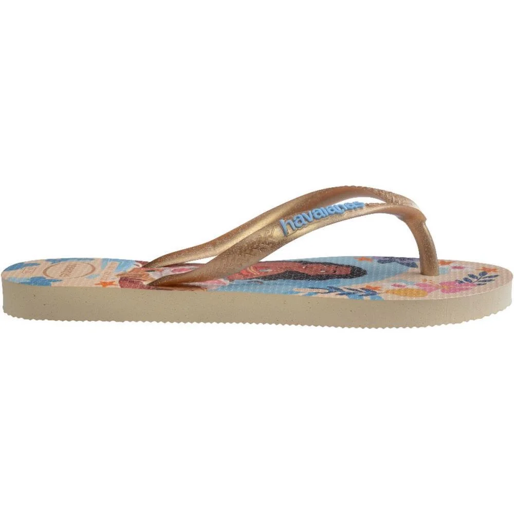 CHINELO HAVAIANAS INFANTIL PRINCESAS SLIM KIDS 29/0 PALHA HAVAIANAS (PAR) - imagem 4