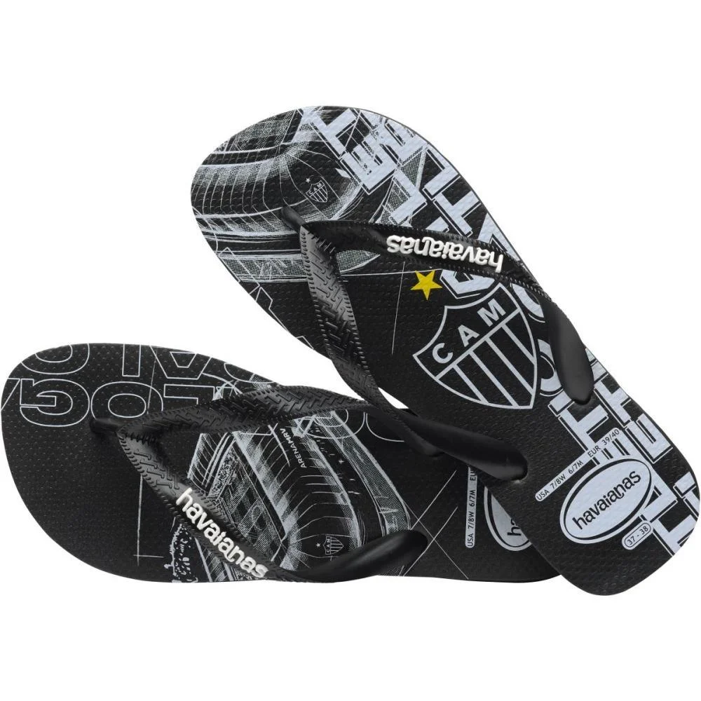 CHINELO HAVAIANAS LICENCIADO TOP ATLETICO MG 35/6 PRETO HAVAIANAS (PAR) - imagem 6