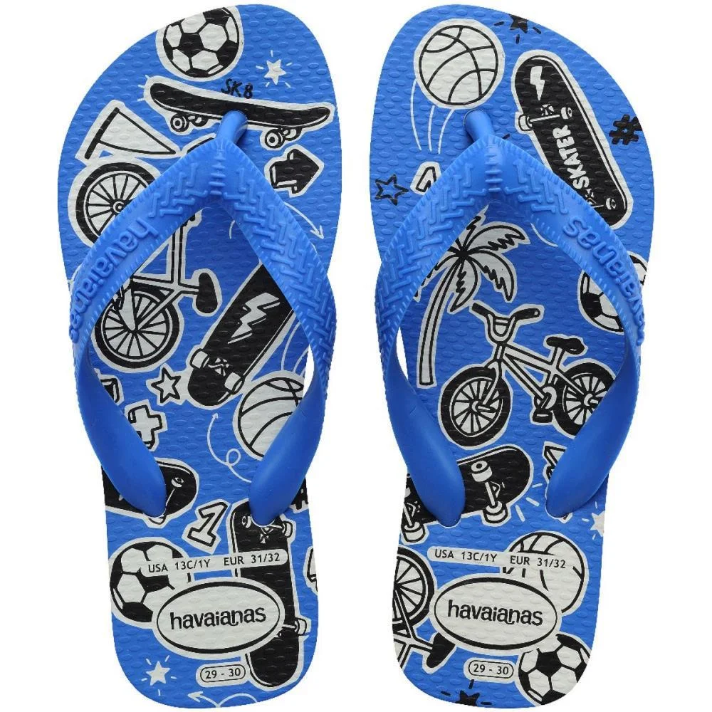 CHINELO HAVAIANAS INFANTIL KIDS ATHLETIC 27/8 BRANCO/AZUL HAVAIANAS (PAR) - imagem 6