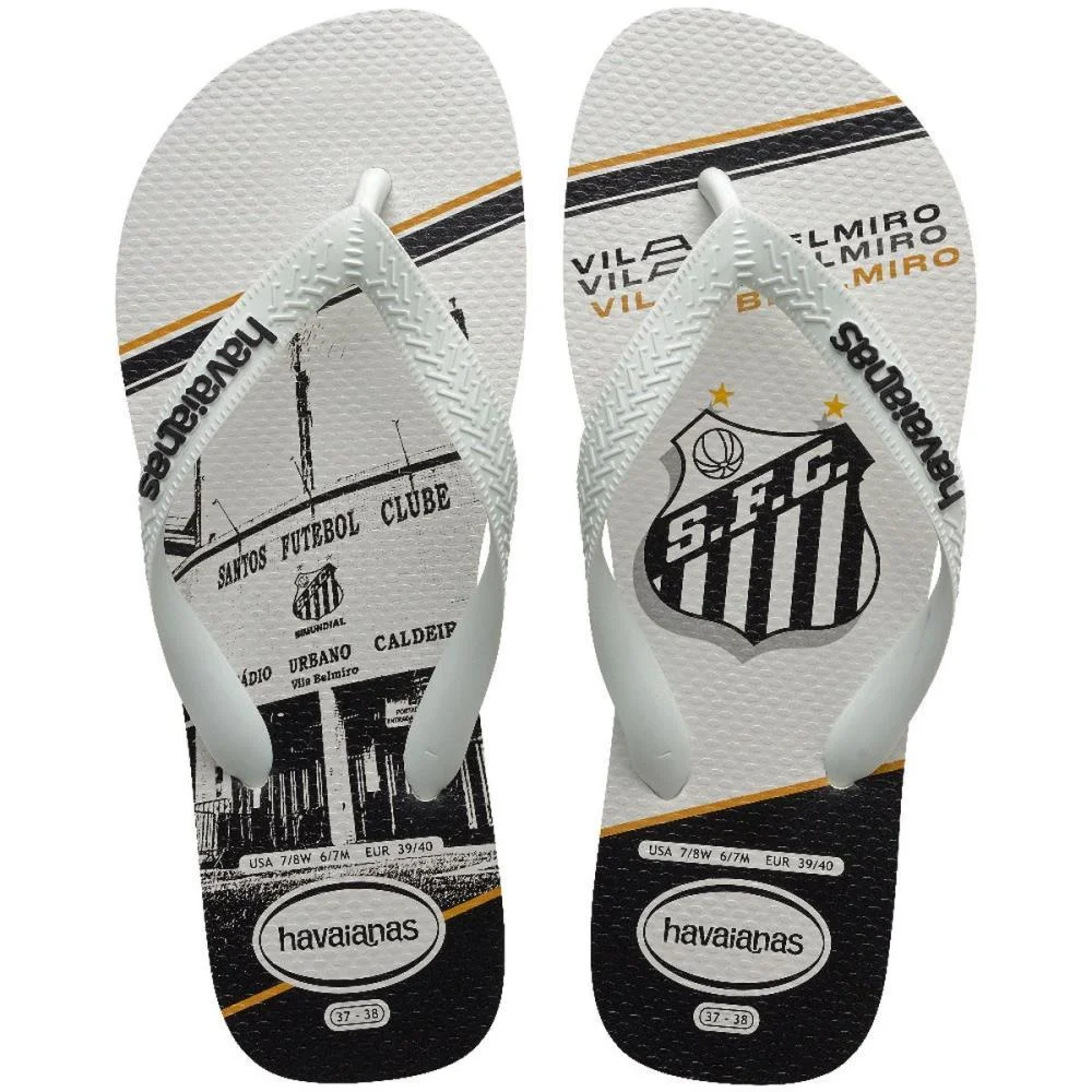 CHINELO HAVAIANAS MASCULINO TOP SANTOS 41/2 BRANCO HAVAIANAS (PAR) - imagem 6