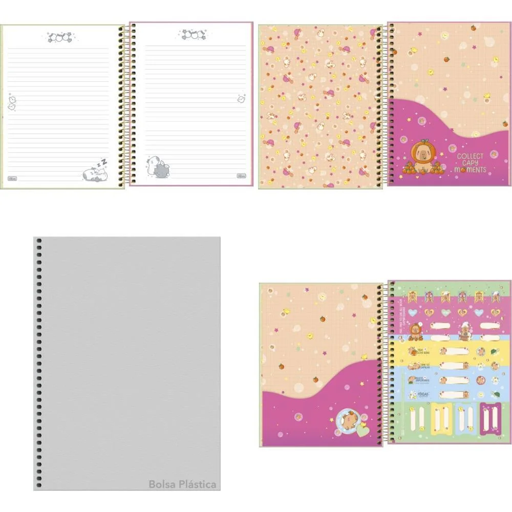 CADERNO 01X1 CP.DURA COLEGIAL CAPYCLUB 60FLS TILIBRA (PCT.C/04) - imagem 3