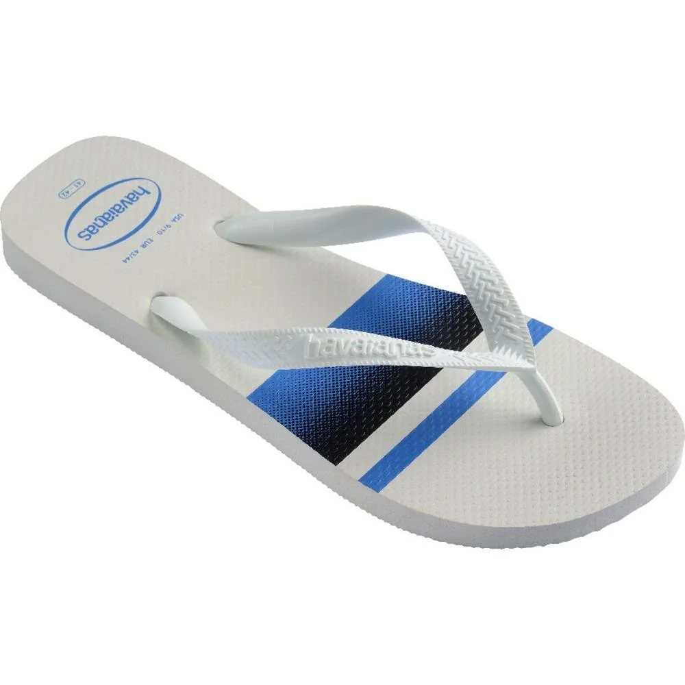 CHINELO HAVAIANAS MASCULINO TOP BASIC 39/0 BRANCO/AZUL HAVAIANAS (PAR) - imagem 3