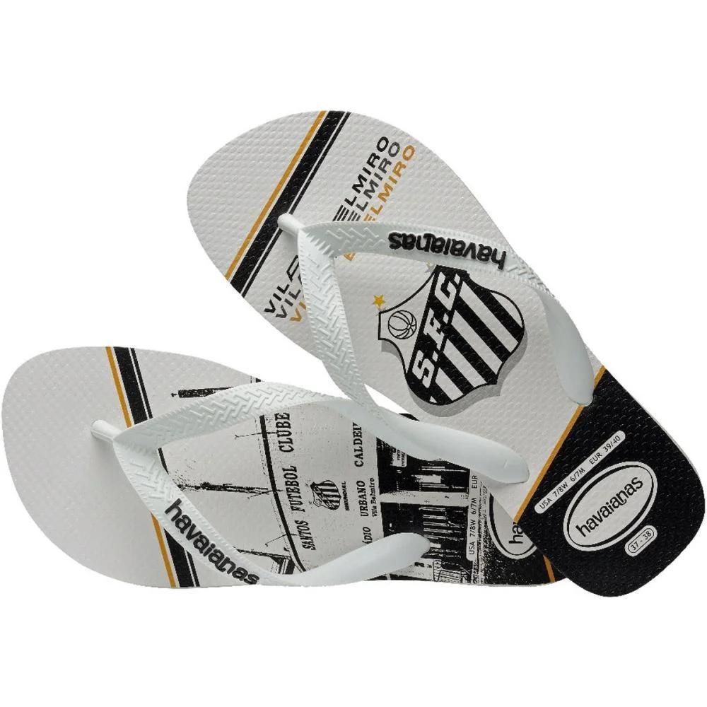 CHINELO HAVAIANAS MASCULINO TOP SANTOS 39/0 BRANCO HAVAIANAS (PAR) - imagem 5