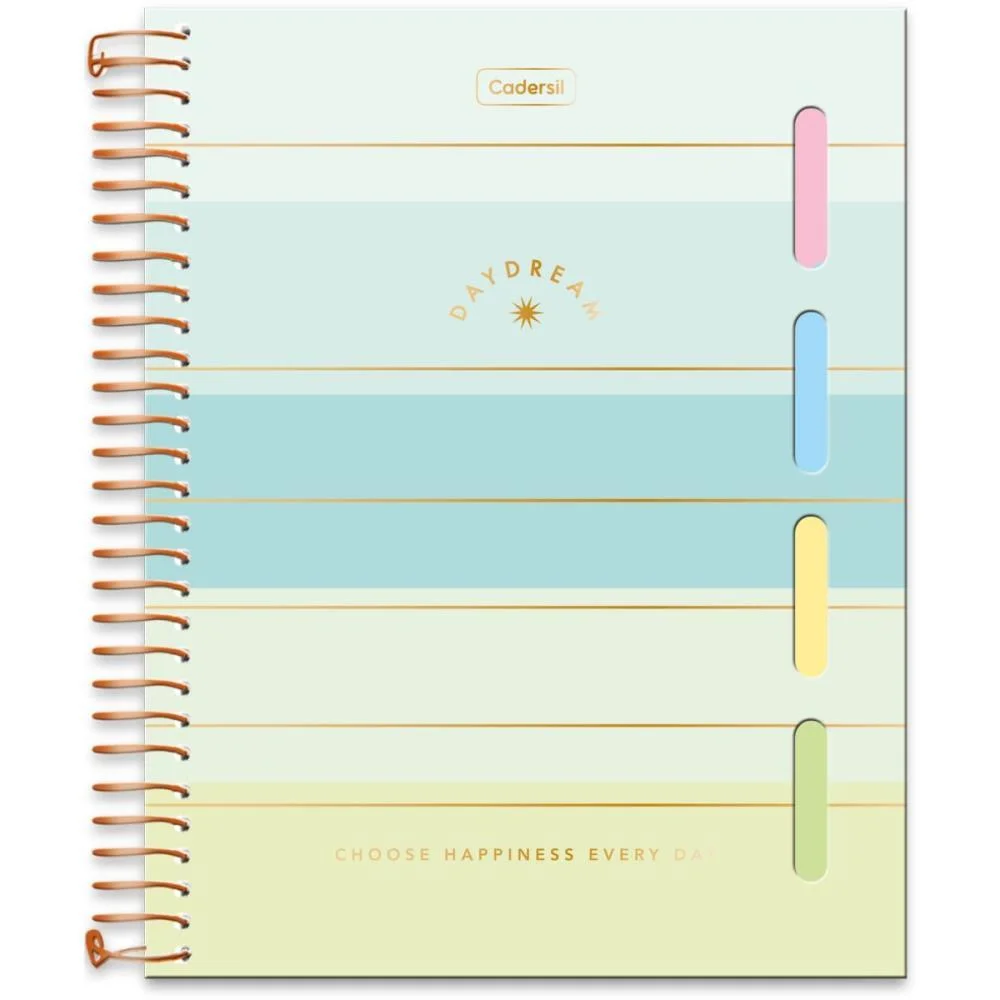 CADERNO 01X1 CP.DURA COLEGIAL DAYDREAM C/4 DIVISORIAS 80FL(S CADERSIL (UNIDADE) - imagem 11
