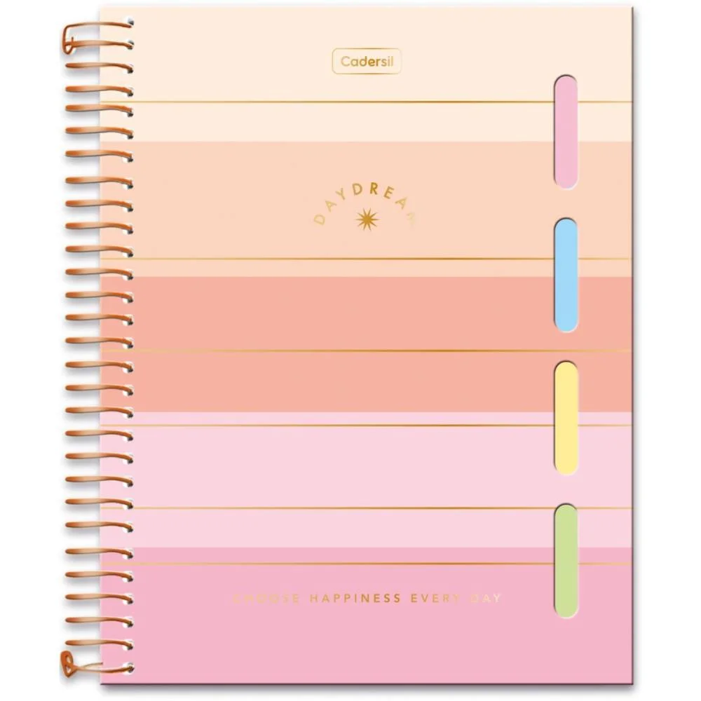 CADERNO 01X1 CP.DURA COLEGIAL DAYDREAM C/4 DIVISORIAS 80FL(S CADERSIL (UNIDADE) - imagem 3