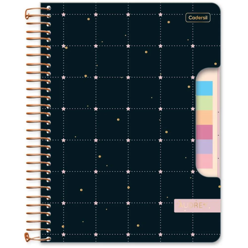 CADERNO 01X1 CP.DURA COLEGIAL AUDREY C/BLOCOS ADES.80F (S) CADERSIL (UNIDADE) - imagem 10