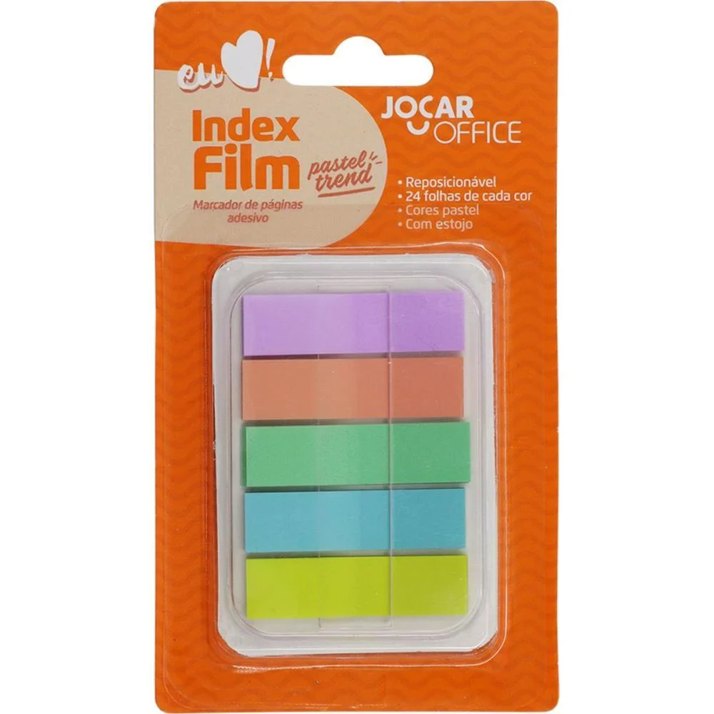BLOCO MARCADOR PAGINA ADESIVO INDEX FILM 5CORES PASTEL 24FLS LEONORA (UNIDADE) - imagem 2