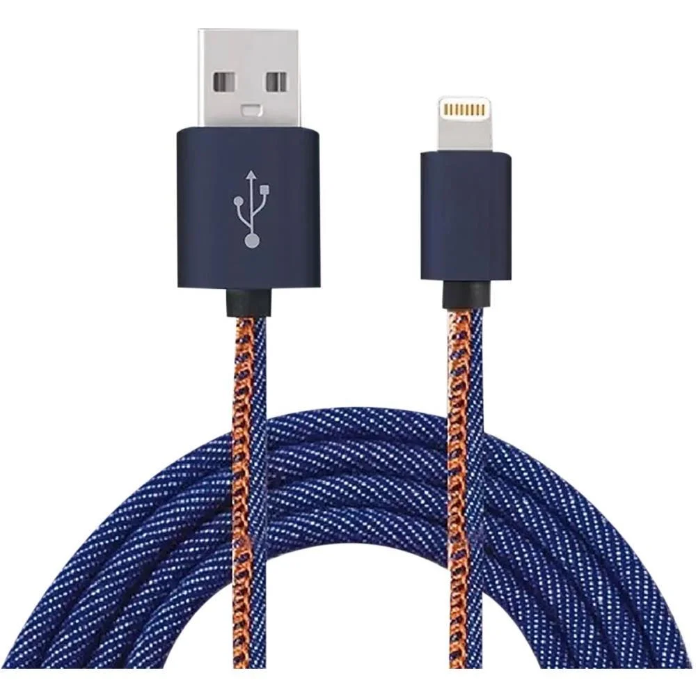 CABO USB FLAT LIGHT 8P 3.0A 1M JEANS FLEX (UNIDADE) - imagem 2