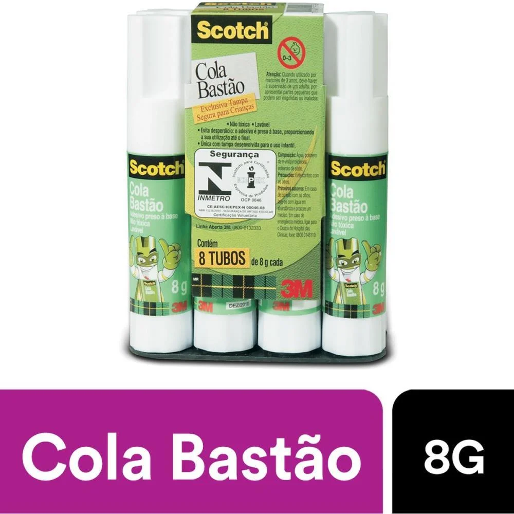 COLA EM BASTAO SCOTCH 08G 3M (PCT.C/08) - imagem 4