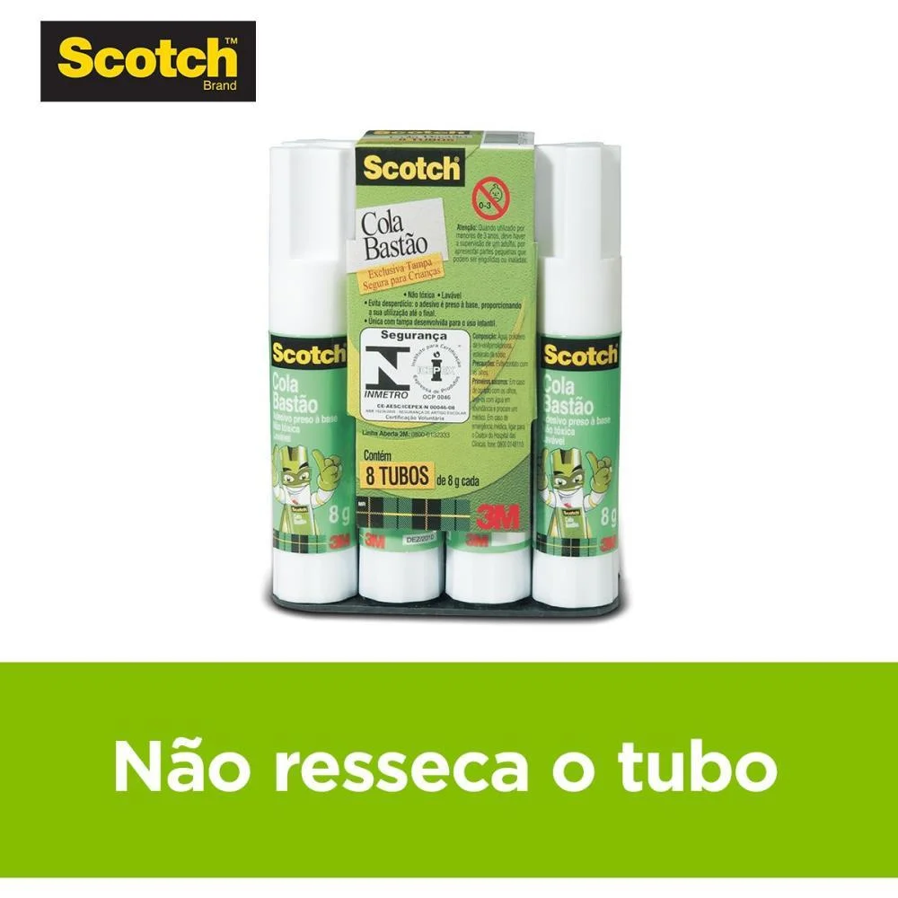 COLA EM BASTAO SCOTCH 08G 3M (PCT.C/08) - imagem 5