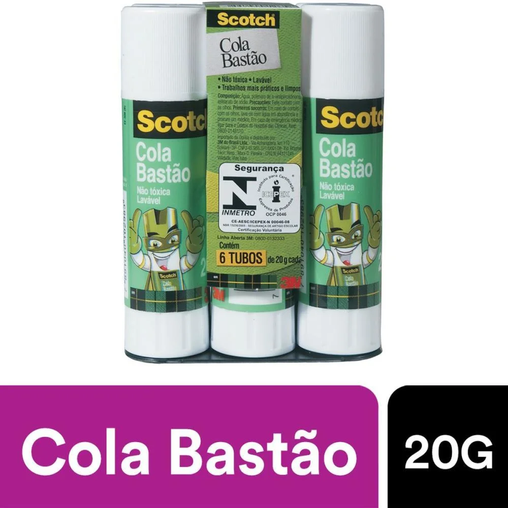 COLA EM BASTAO SCOTCH 20G 3M (PCT.C/06) - imagem 4