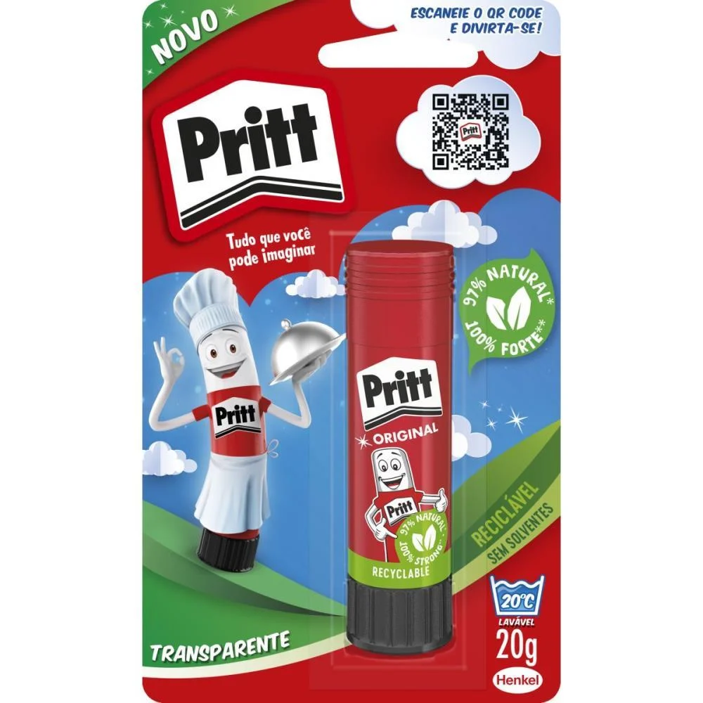 COLA EM BASTAO PRITT 20 GRAMAS HENKEL (BL.C/01) - imagem 3