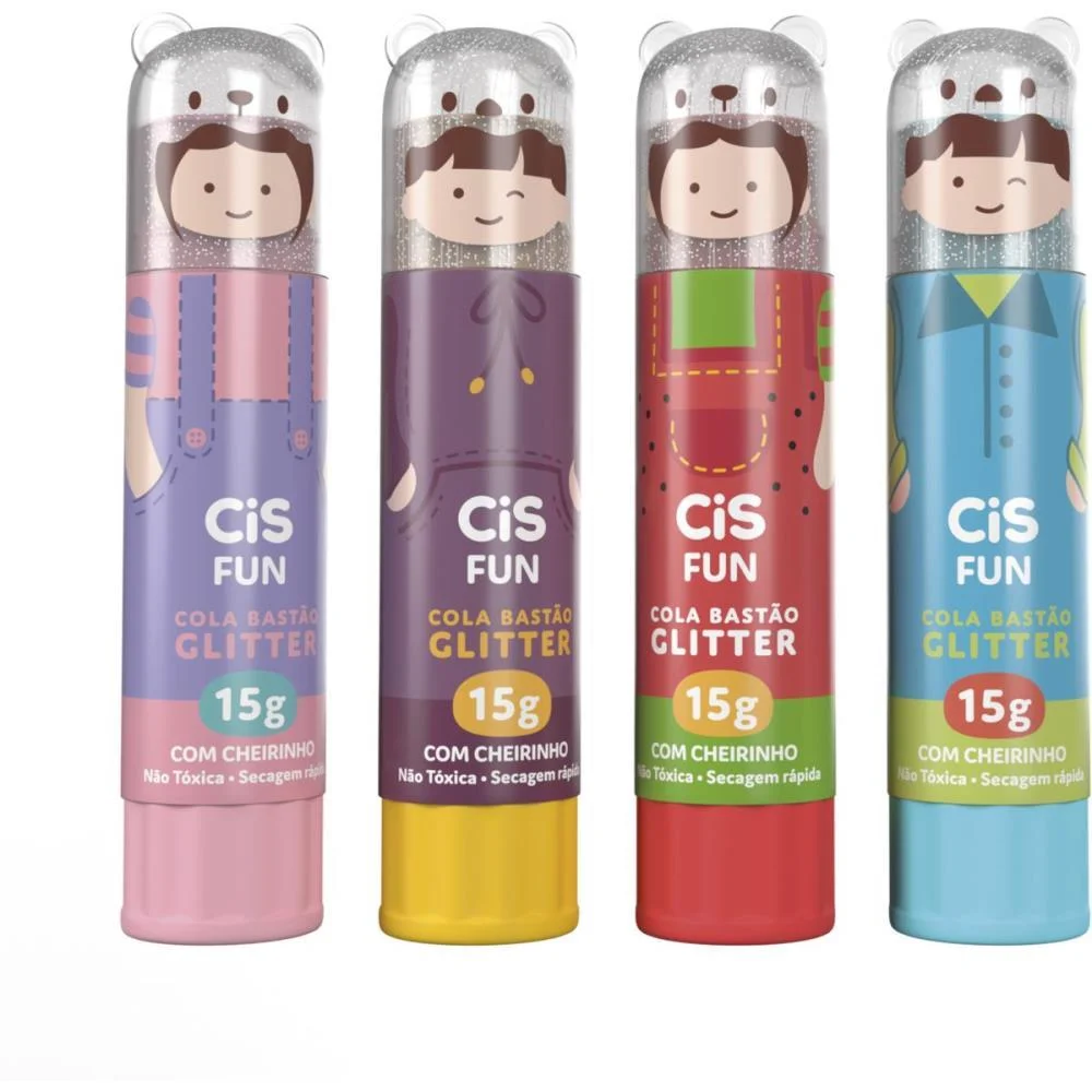COLA EM BASTAO CIS FUN GLITTER CHEIRO 15G (S) SERTIC (CX.C/12) - imagem 4