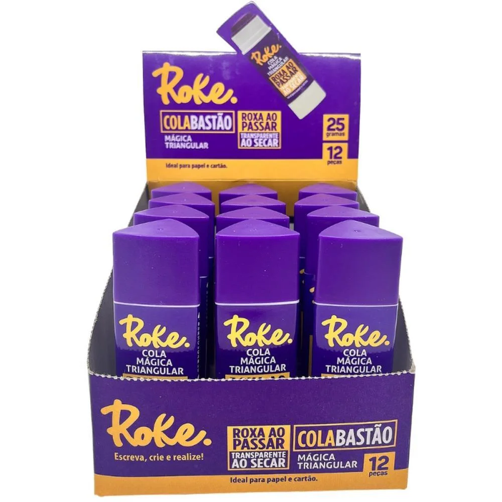 COLA EM BASTAO ROKE MAGICA ROXA 25G PAPER MATE (DP.C/12) - imagem 4