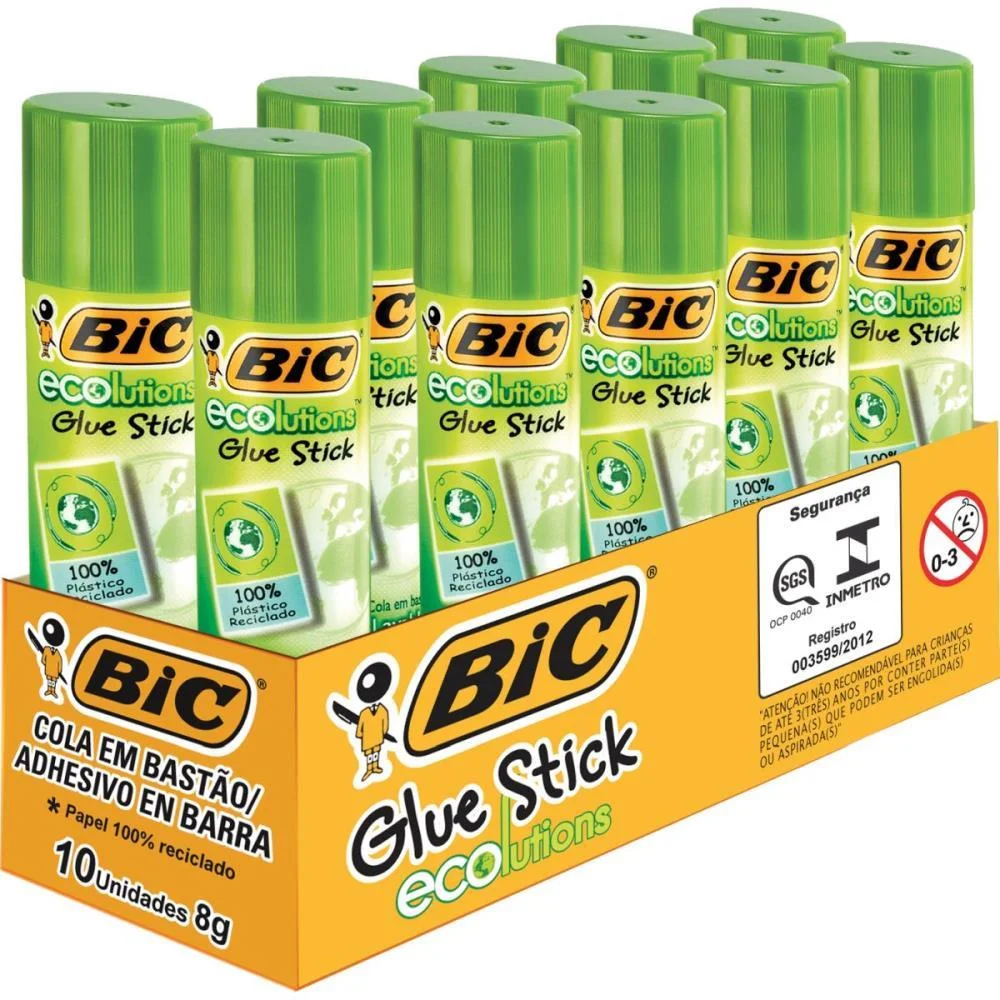 COLA EM BASTAO ECOLUTIONS 08G BIC 10 Unidades - imagem 3