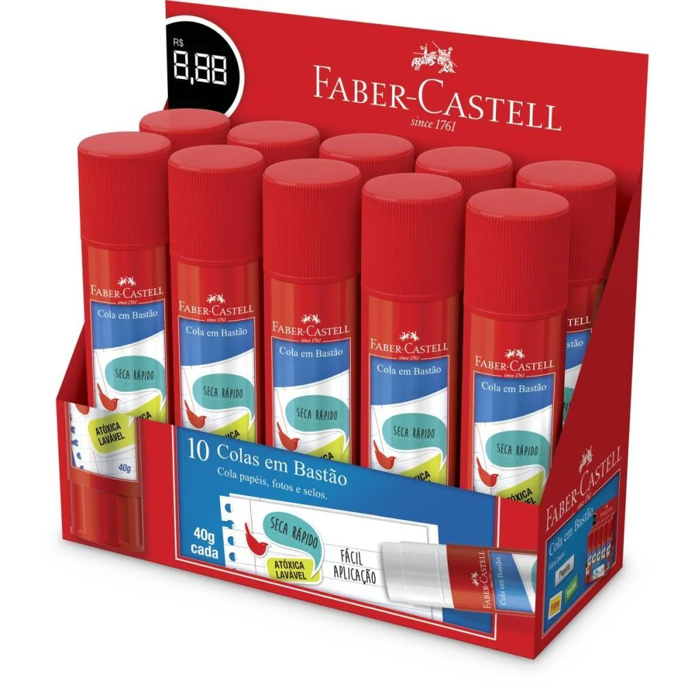 COLA EM BASTAO 40G FABER-CASTELL (CX.C/10) - imagem 3