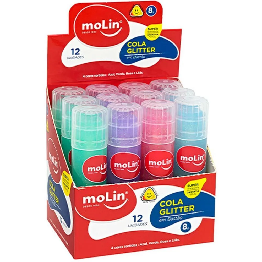COLA EM BASTAO GLITTER 8G. (S) MOLIN (DP.C/12) - imagem 3