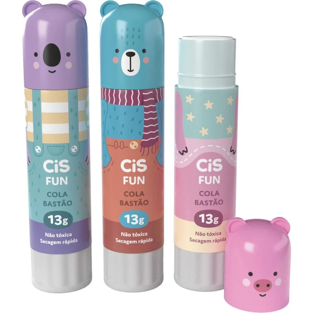 COLA EM BASTAO CIS FUN 13G 3 CORES SERTIC (CX.C/12) - imagem 4