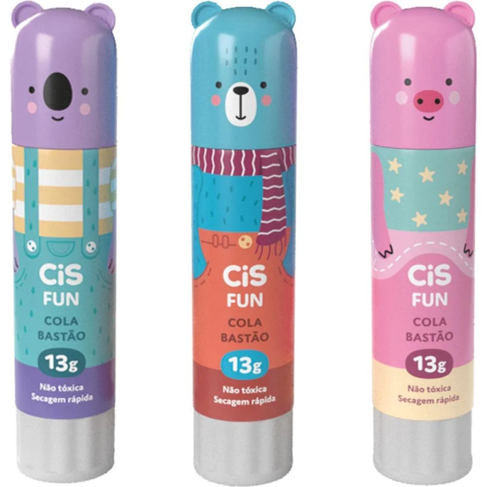 COLA EM BASTAO CIS FUN 13G 3 CORES SERTIC (CX.C/12) - imagem 5