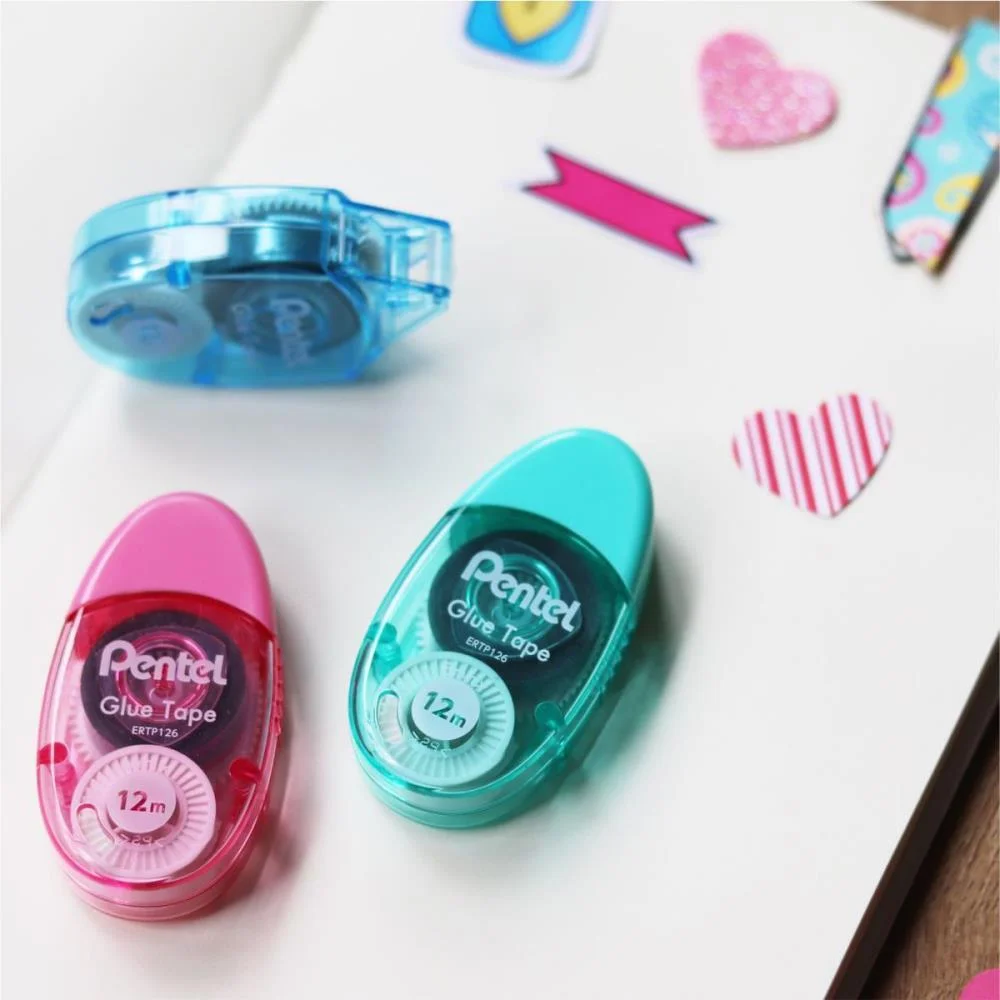 COLA EM FITA GLUE TAPE 6MMX12M ROSA PENTEL (BLISTER) - imagem 4