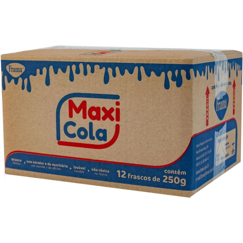 COLA ESCOLAR MAXI COLA 250G FRAMA (CX.C/12) - imagem 4